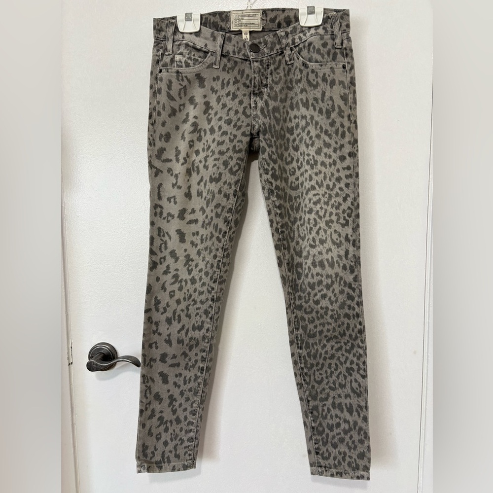 Current Elliott Leopard Jeans 25